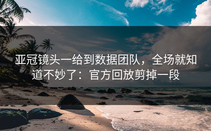 亚冠镜头一给到数据团队，全场就知道不妙了：官方回放剪掉一段