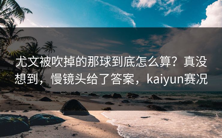 尤文被吹掉的那球到底怎么算？真没想到，慢镜头给了答案，kaiyun赛况